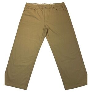 Smith's Workwear Men 38x30 Tan Canvas Carpenter Work Pants‎ Heavy Duty Utility